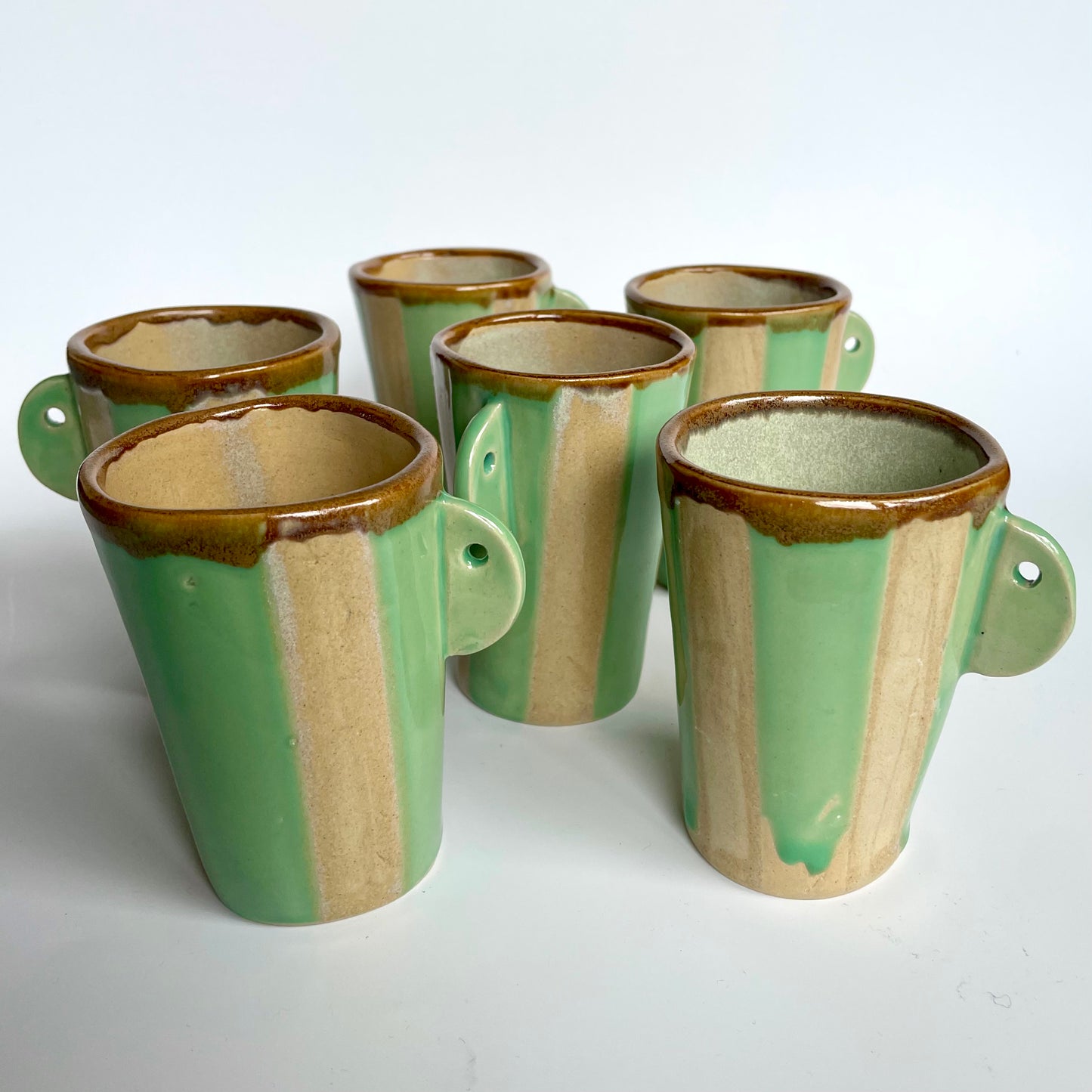 Set of 6 Stripes Cups