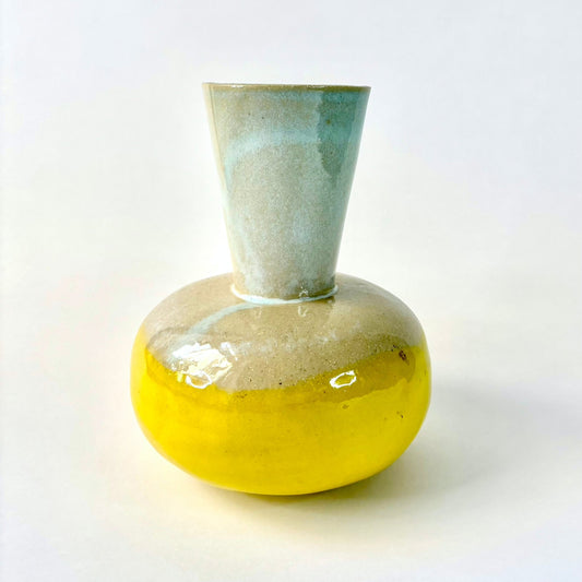 Turquoise Yellow Vase - Aida Conde Izquierdo - Keracult