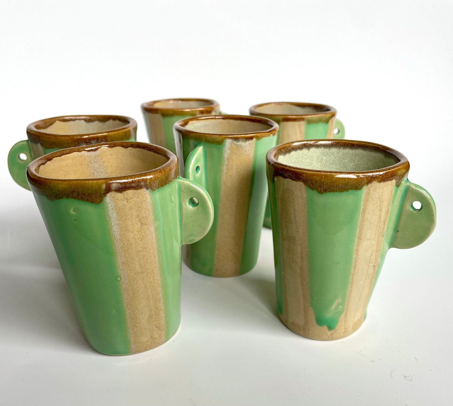 Set of 6 Stripes Cups - Philippine Potier - Keracult