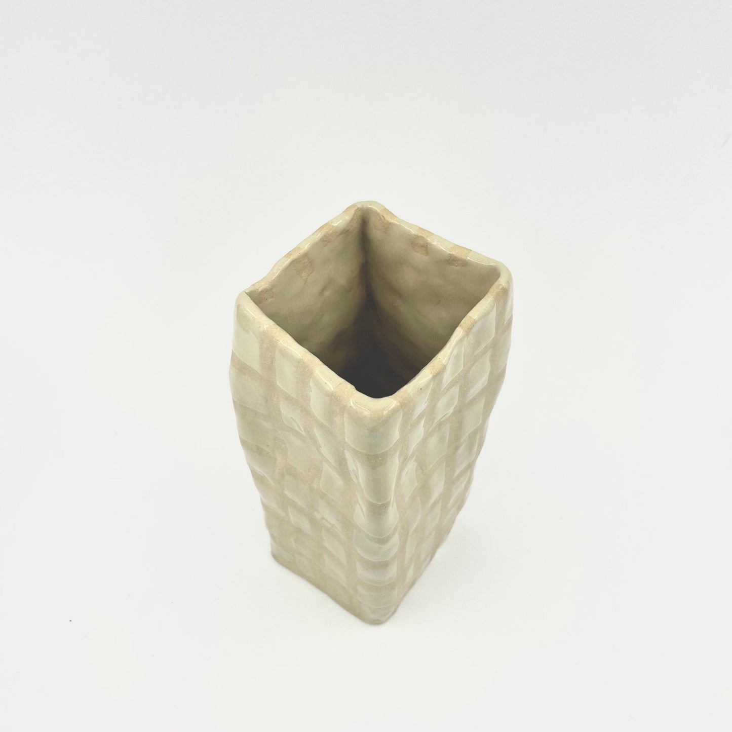 Grid Vase White - Lily Teitelbaum - Keracult