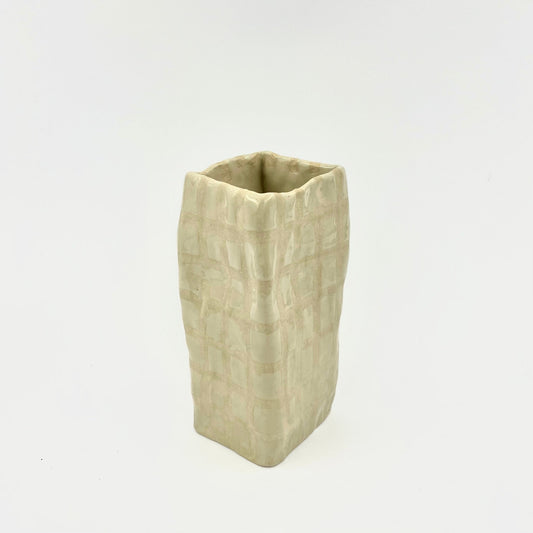 Grid Vase White - Lily Teitelbaum - Keracult