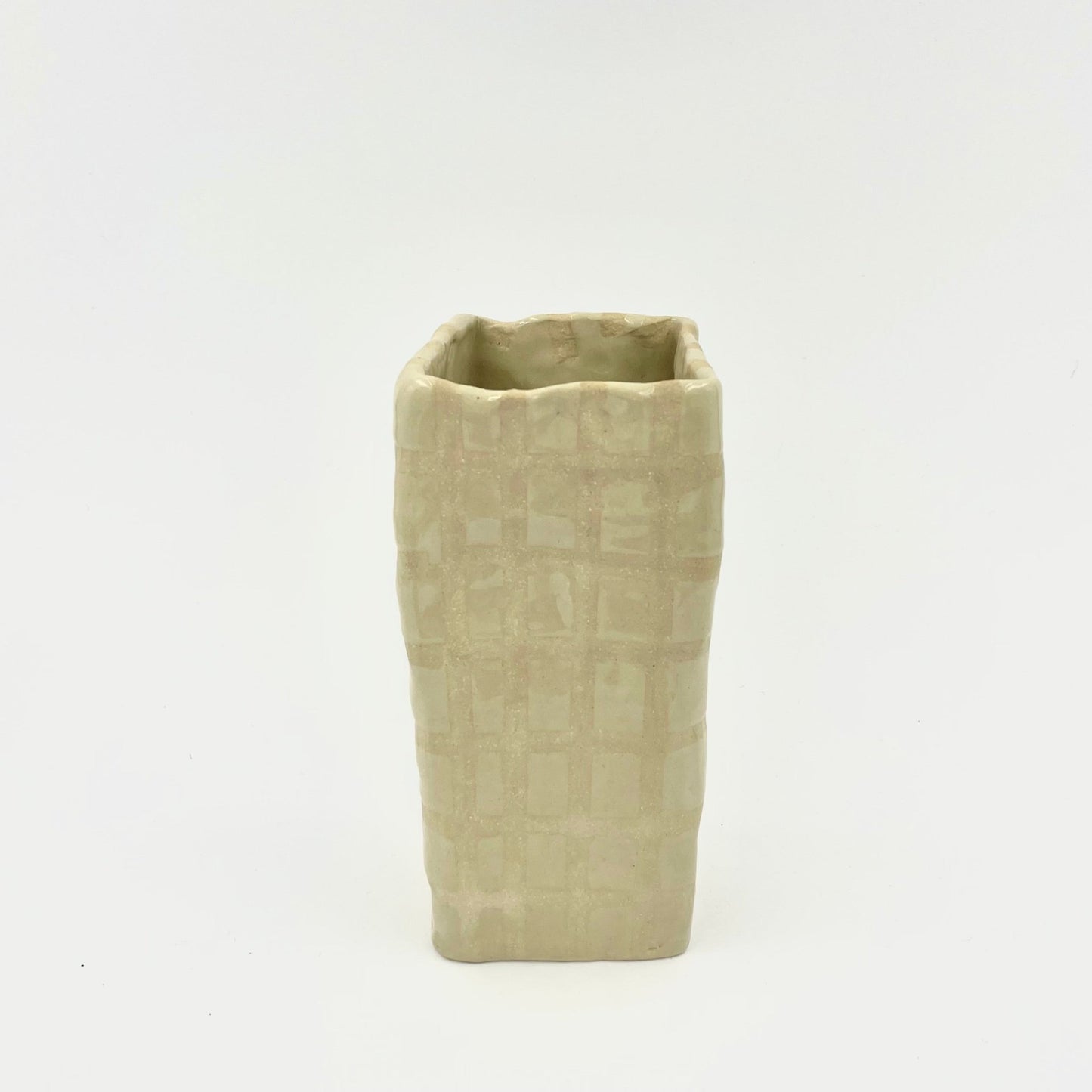 Grid Vase White - Lily Teitelbaum - Keracult