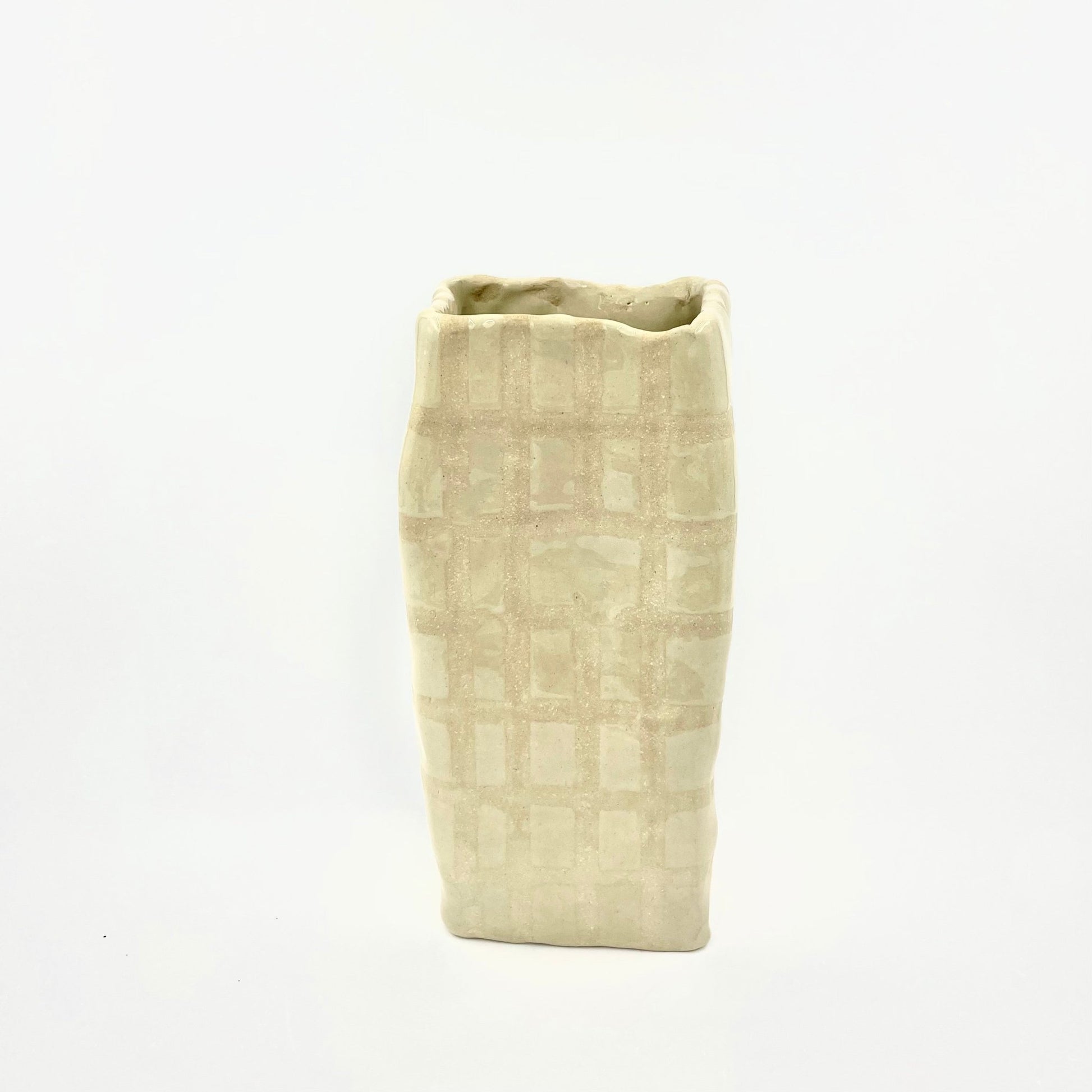 Grid Vase White - Lily Teitelbaum - Keracult